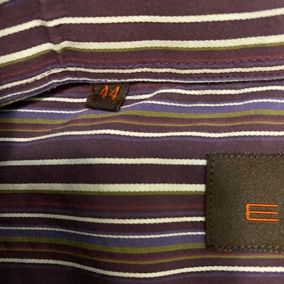 Etro Men's Striped Cotton Button Up Shirt Size XL - Picture 3 of 8